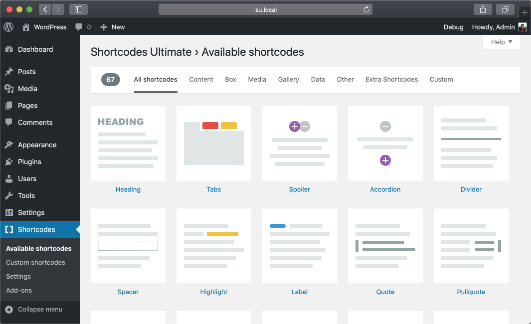 How shortcodes ultimate plugin works documentation shortcodes ultimate
